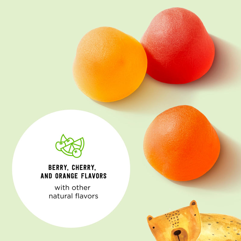 Amazon Brand - Mama Bear Organic Kids Multivitamin Gummies, Berry, Cherry & Orange, 60 Count, 1 Month Supply (Packaging May Vary) 60 Count (Pack of 1)
