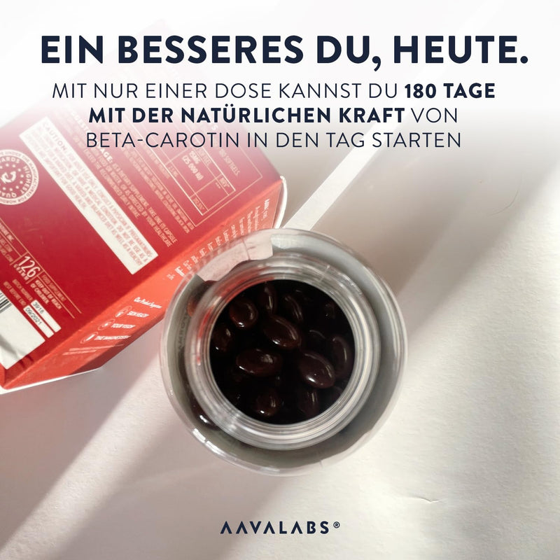 [Australia] - Beta Carotene Capsules High Dose for Tanning 25000 IU Vitamin A High Dose - Beta Carotene Tanning Capsules with Lyc-O-Beta and Extra Virgin Olive Oil for a Radiant Complexion - 180 Softgel Capsules 