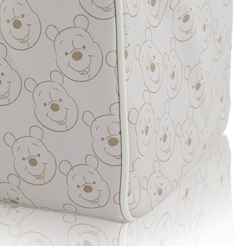 Disney Winnie the Pooh Duffle Bag for Women, Men & Adults | 20 Inch Saffiano PU Leather Travel Overnighter, Weekender & Overnight Bag | Classic Premium Carry-On Luggage Gift, Officially Licensed