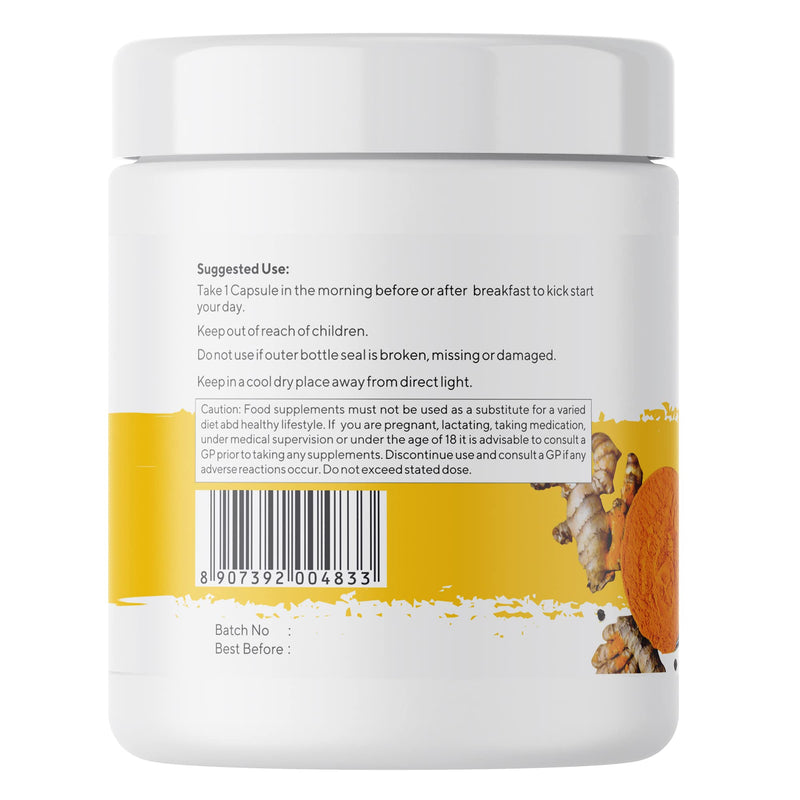 365 Turmeric Capsules with Black Pepper, 1 Year Supply, Organically Grown Turmeric with High Curcumin Content, One A Day Supplement, 365 Vegetarian Capsules 365 count (Pack of 1)