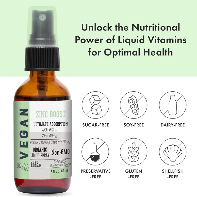 Tri Magnesium Complex - Magnesium Biglycinate, Citrate & Taurate Liquid Spray 300mg w/Raw Vitamin C and Organic ZINC Boost Mist 40mg (Extra Strength) - Sugar Free with VIT C and Elderberry Extract