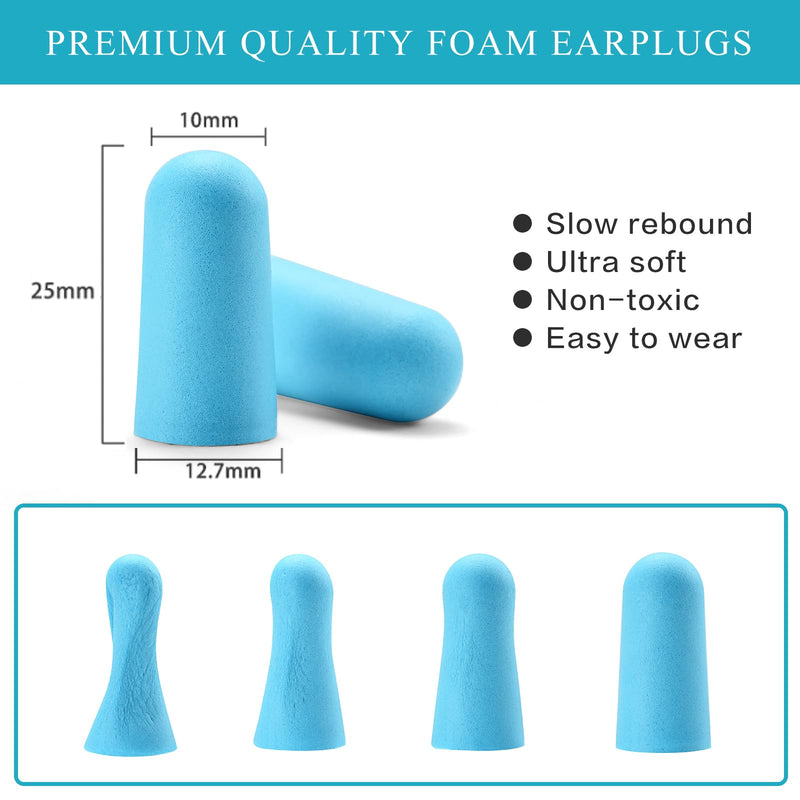 [Australia] - 30Pair Soft Foam Ear Plugs, 35dB Disposable Sound Blocking Noise Cancelling Ear Plugs for Concerts Loud Music/Shooting Guns/Work Construction, Hearing safety protection (Blue) Blue 