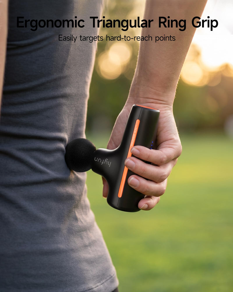 Super Mini Massage Gun, Travel Handheld Massager for Muscle Recovery | Ultra-Compact Design, Deep Tissue Percussion Massager, Men & Women Soreness Relief, Home, Gym, Office, FSA Eligible HSA Black