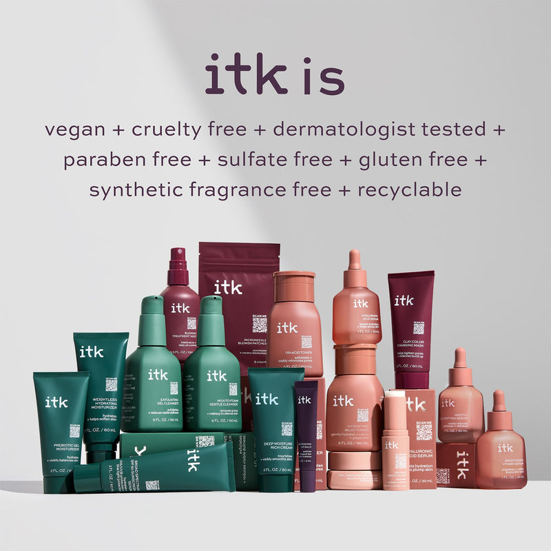 ITK Nourishing Lip Balm - Hydrate Dry, Chapped Lips with Shea Butter + Coconut Oil + Vitamin E - Moisturizes + Soothes Chapped Lips - Glossy, Fragrance Free, Clear, 0.2 Oz