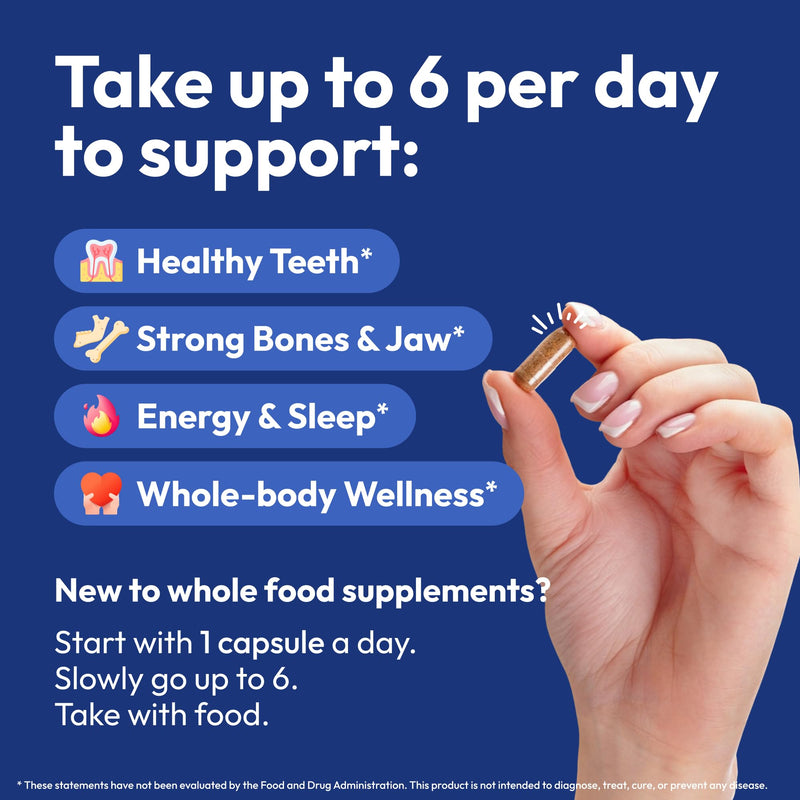 [Australia] - Tooth Restore for Adults with Remineralizing Gum Support 180 Capsules Made in USA - Teeth Vitamins for Strong Teeth Bone Health Supplement Calcium Vitamin D3 Hydroxyapatite Enamel Repair Tooth 