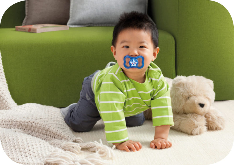 [Australia] - MAM Variety Pack Baby Pacifier, includes 3 Types of Pacifiers, Nipple Shape Helps Promote Healthy Oral Development, 6-16 Months, Unisex, 3 Count (Pack of 1) Deep Blue / Artic Blue / Sapphire 3 Count (Pack of 1) 