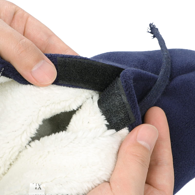 Winter Warm Cast Sock, Thick Fleece Foot Cast Cover - Below the Knee Toe Boot Cover, Protective and Washable Sleeve Wrap, Foot Warmer, Navy Blue S