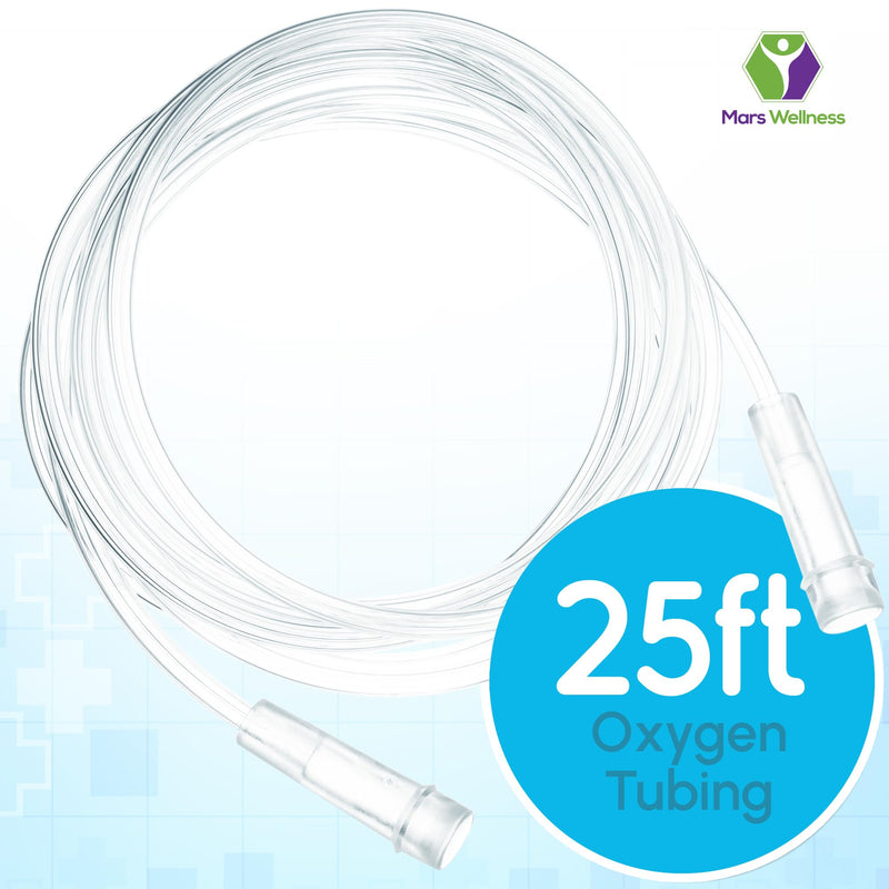 [Australia] - Mars Wellness Oxygen Tubing - Premium Clear Crush Resistant Oxygen Tubes - 25 Foot - 3 Tubes 25 Foot (Pack of 3) 