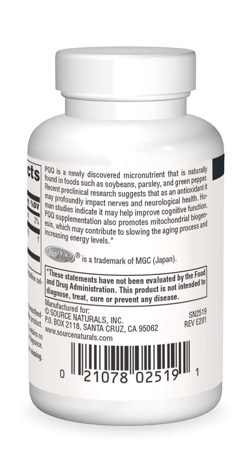 Source Naturals, PQQ Mind - 60 Tablets | Supports Neuroprotective Cognitive