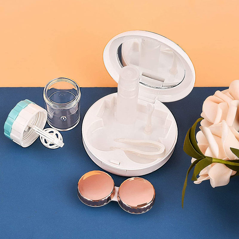 [Australia] - High-quality contact lens containers, contact lens cleaners, 4 pieces of contact lens storage, contact lens containers, contact lens boxes with baskets, contact lens color contact lens containers 