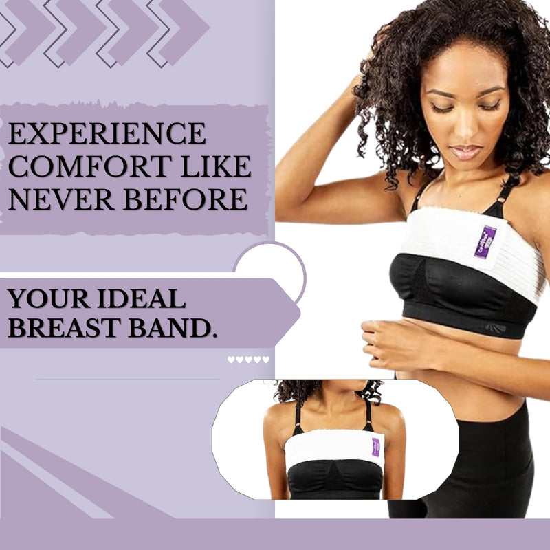 [Australia] - ContourMD Breast Band Post Augmentation ‚Äì Breast Binder for Women, Chest Compression Wrap, Post Surgery Breast Implant Stabilizer Band, Breast Augmentation Post Op Essentials ‚Äì Style S122 ‚Äì White 