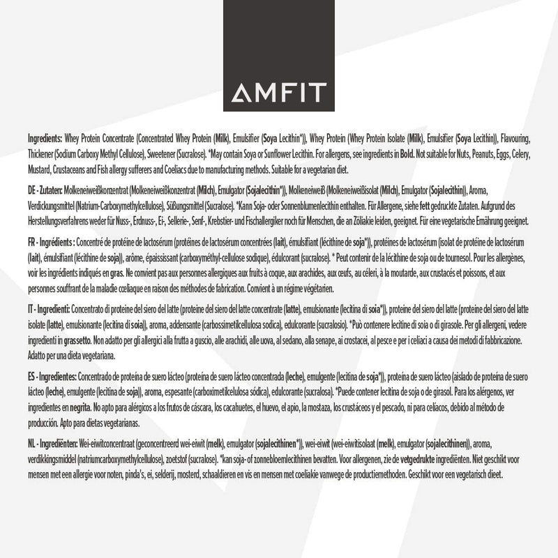 [Australia] - Amazon Brand: Amfit Nutrition Whey Protein Powder, Vanilla, 33 Servings (Pack of 1) 33 Servings (Pack of 1) 