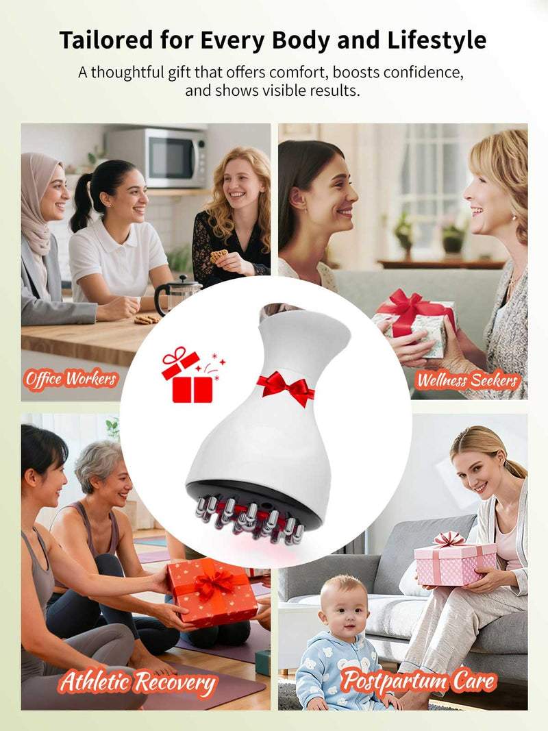 Lymphatic Drainage Massager & Anti Cellulite Massage Tool, for Legs, Arms & Belly, Body,Helps Reduce Stretch Marks & Cellulite