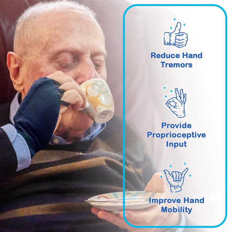 [Australia] - Handithings®: Hand Weight - (WORKS FOR RIGHT OR LEFT HAND) Beneficial for Tremor Control, Fine Motor Skill Activities, Improved Hand/Wrist Mobility, Writing Stability & Strengthening. (PLEASE SEE SIZING CHART AND MEASURE HAND PROPERLY BEFORE ORDERING) 