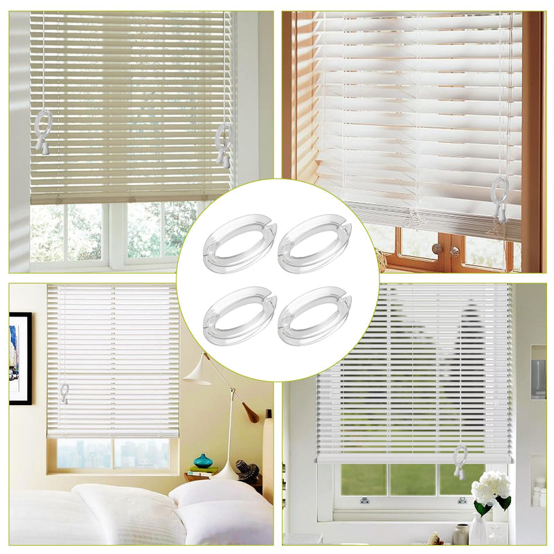 [Australia] - Window Blind Cord Winder, Safety Baby Proof Blind Cord Holder Wrap, Childproof Clear Plastic Windows Shade String Clips,Blind String Holder,No Wall Damage (4 Pack) 4pack 