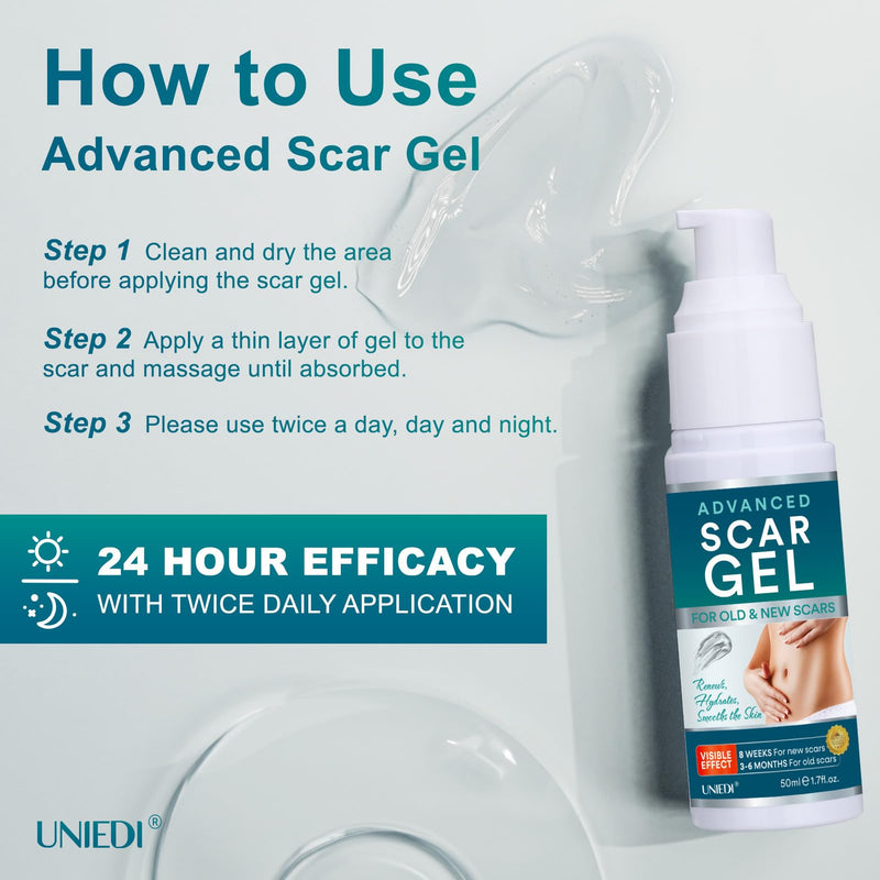 [Australia] - Scar gel 50g scar cream for C-section, operations, burns, keloid, acne, scar gel that can be used with scar tape (4cmx300cm) 