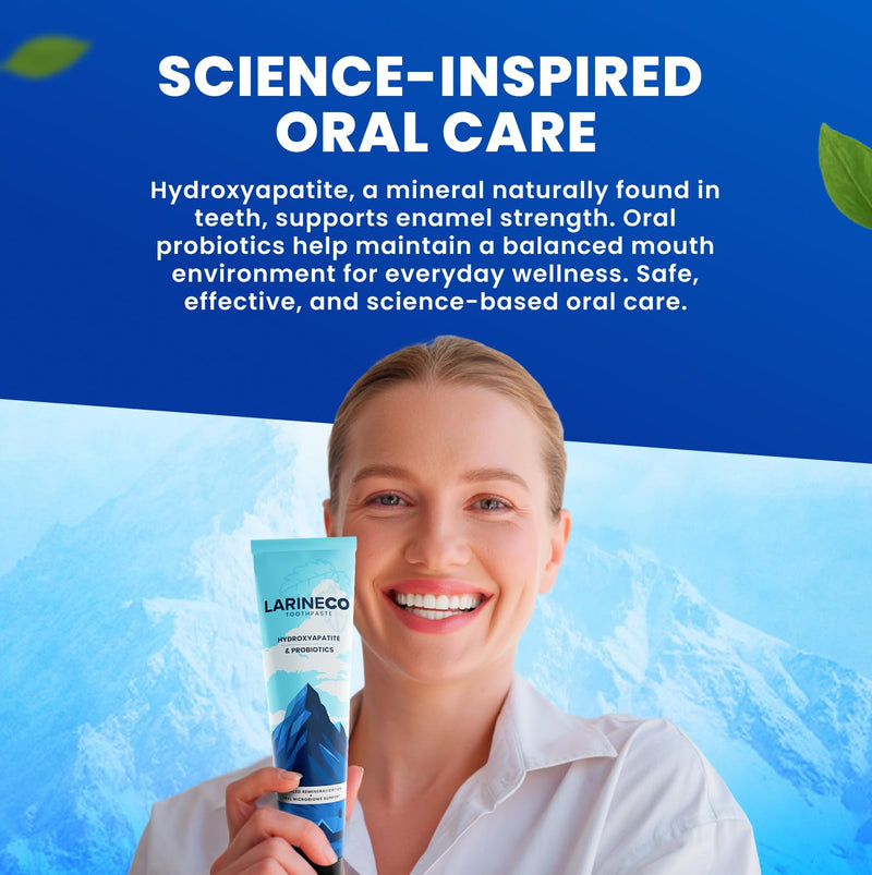 [Australia] - Larineco Nano Hydroxyapatite Toothpaste – Sulfate Free Remineralizing Toothpaste – Enamel Care, Gentle Whitening, Sensitive Teeth, Non Sulfate – 4oz 