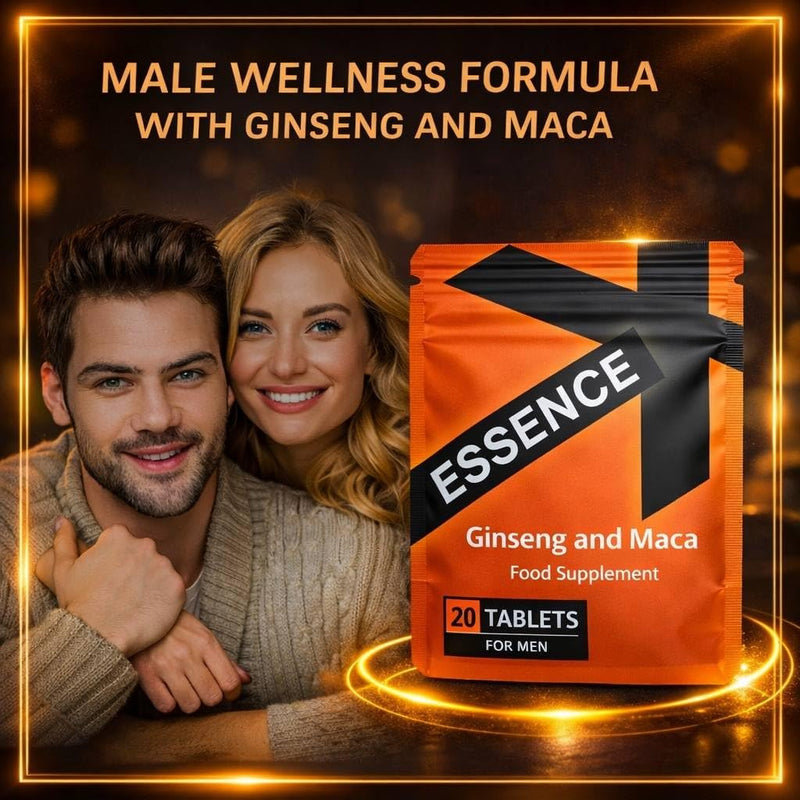 Ginseng Tablets Food Supplement for Men – 40 Tablets – Herbal Complex Formula – Energy & Vitality Support – Made in UK 1 count (Pack of 40)