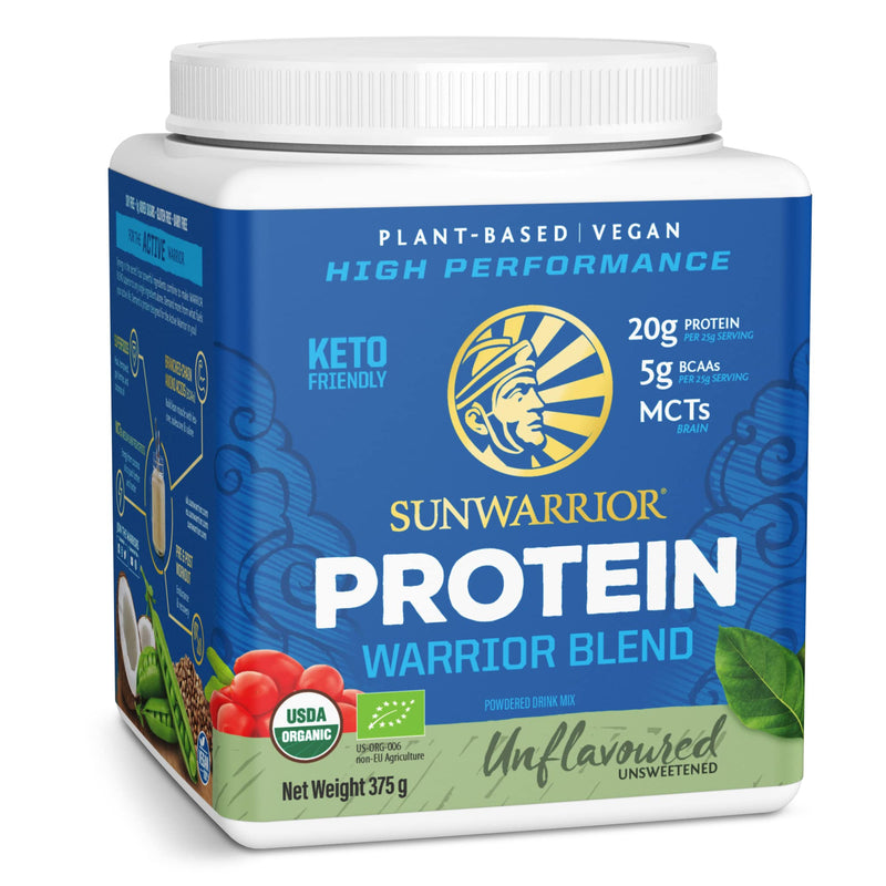 Sunwarrior Organic Plant Based Protein Powder | Vegan Organic Protein Powder Unflavored with BCAA Amino Acids & Hemp Seed Pea Blend | Non-GMO Soy Dairy Filler & Gluten Free (Unflavored, 15 Servings) Natural 375 g (Pack of 1)