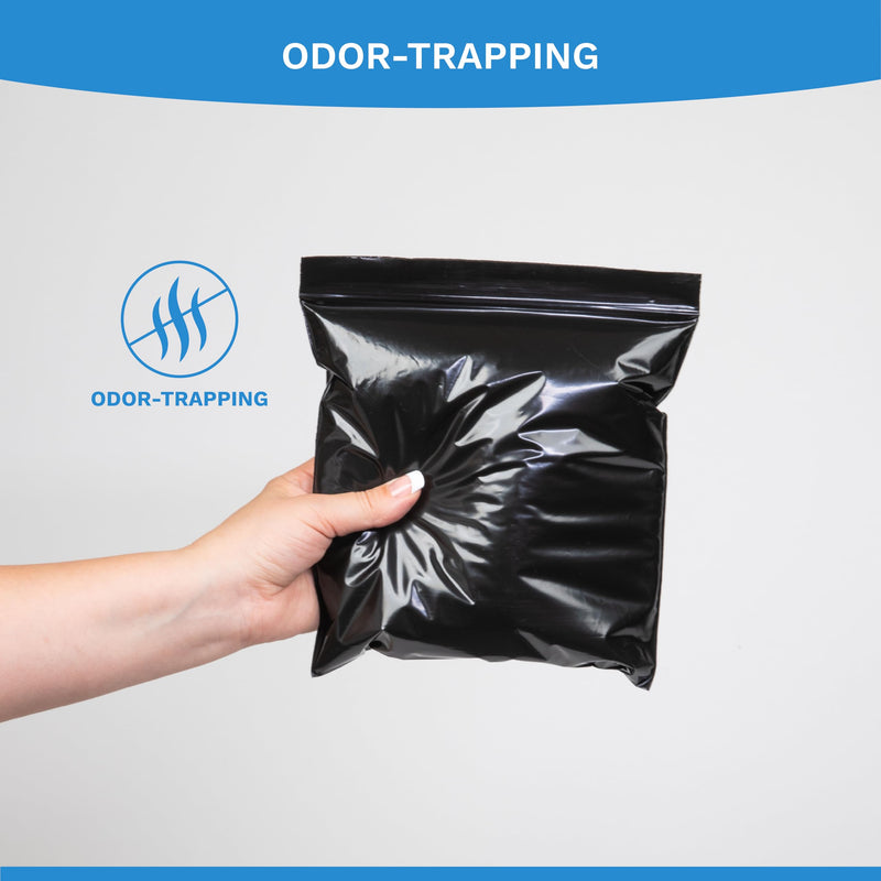 [Australia] - Ostomy Pouch Disposable Bags/Zip Seal Closure, Prevents and Locks in Odors, Mess-Free / 8"x8" by Caregenics (60 Count in a Bag) 8x8 