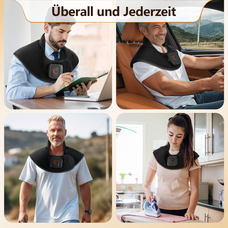 [Australia] - Comfytemp Wireless weighted heating pad for neck and shoulder with 36Wh battery, 1.1 kg neck warmer, shoulder warmer with 3 temperature levels, 52x25 cm heat pad with automatic switch-off 