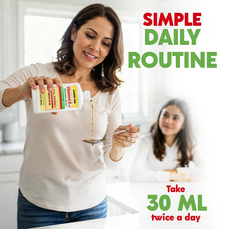 Liquid Multivitamin with Zinc, Immune Health & Nervous System Support, High Potency Vitamin B Complex Formula for Men & Women, Easy-to-Take Dietary Supplement, 16 fl oz, 1 Pack | Supports immune health and nervous system function, high-potency formula ...