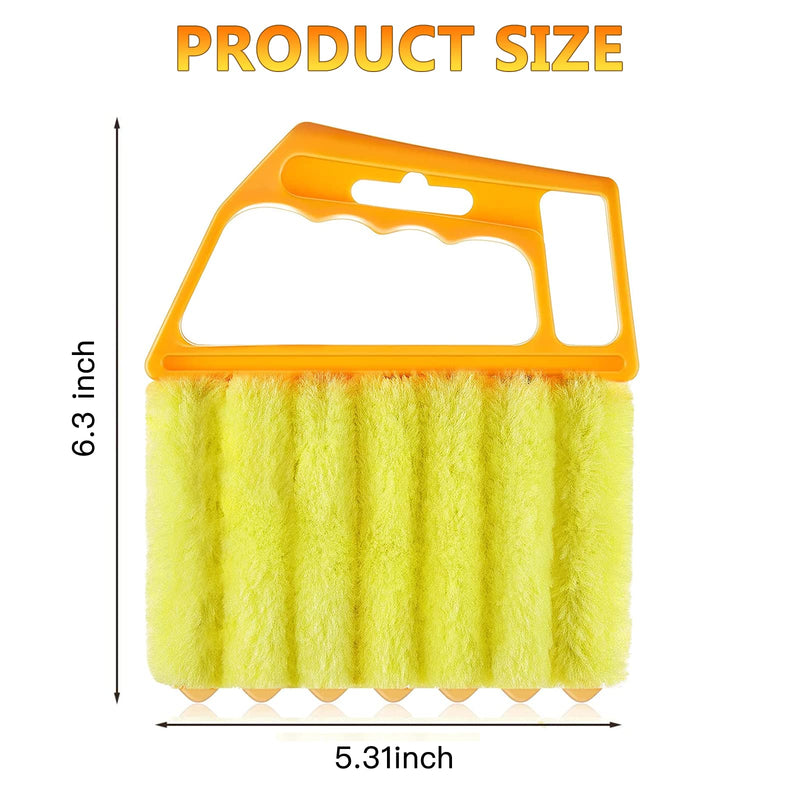 [Australia] - AOCEAN 2 Pcs Blind Cleaner Duster Tool 7-Finger Dusting Cleaner Tool for Window & Air Conditioner Handheld Mini Duster Brush for Wood Blinds Dust Dirt 2pcs 