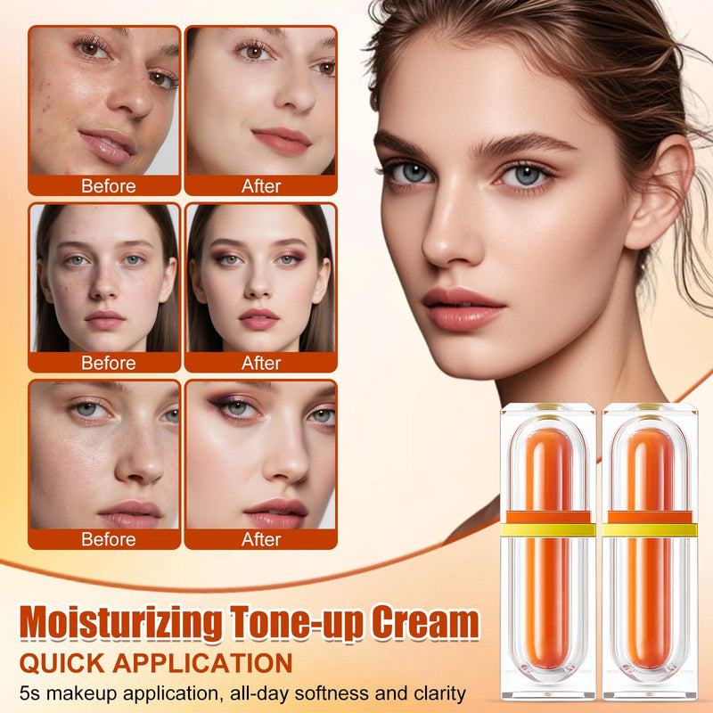 2Pcs Five Vitamin C Face Cream and Conceals, 2025 NEW VC Cream for Face, Fivefold Vitamin C BB Creams, Lightweight Long Lasting