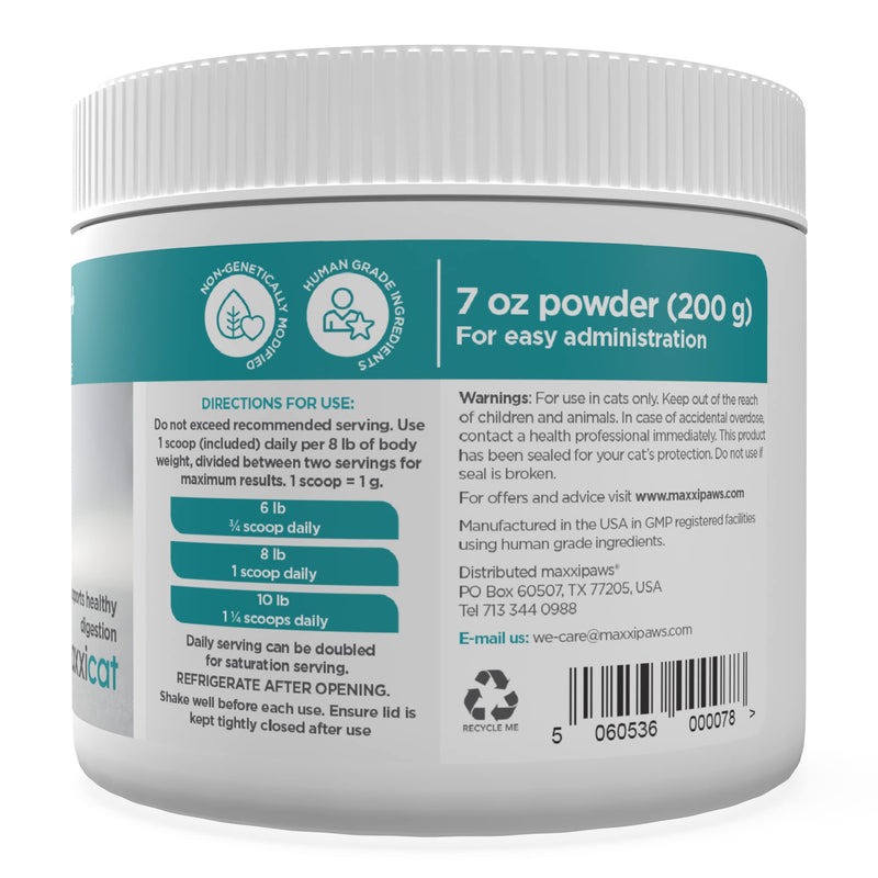 maxxidigest+ Probiotic & Prebiotic Powder Supplement - Digestive & Immune Support for Cats, 7oz 7 oz - PawsPlanet Australia