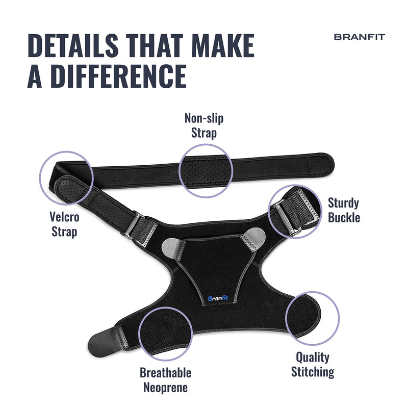 [Australia] - Recovery Shoulder Brace and Arm Sling for Men & Women, Shoulder Compression for Injury Relief and Adjustable Comfort, Right/Left 