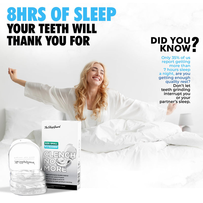 [Australia] - Mouth Guard for Clenching Teeth at Night [Pack of 4, Small Size - Women] ‚Äì Custom Night Guards for Teeth Grinding ‚Äì Nighttime Protection During Sleep for Adults 