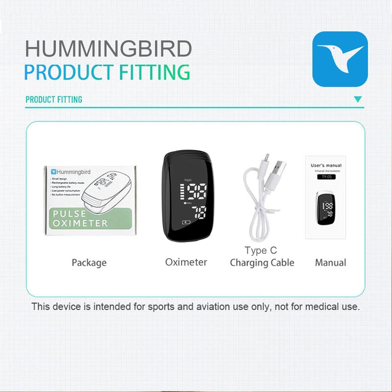 [Australia] - Rechargeable Pulse Oximeter Fingertip - Blood Oxygen Saturation Monitor With Accurate Fast SpO2 Reading (Black) 