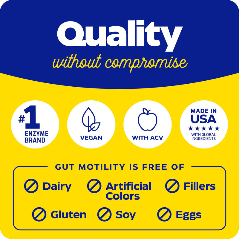 Enzymedica Gut Motility Supplement for Men & Women - 30 Caps | Apple Cider Vinegar Capsules w/ Artichoke & Ginger Extract, Digestive Health Support for Adults, Reduces Occasional Bloating