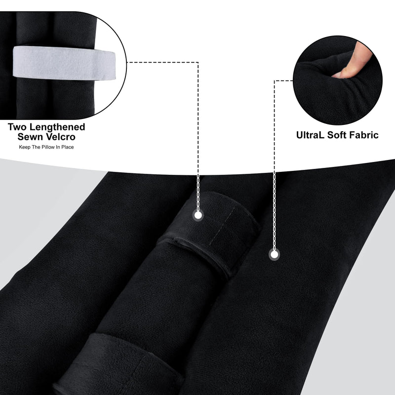 [Australia] - Seat Belt Pillow Post Surgery, Heart Pillows for After Heart Surgery Recovery, Chest Port Pacemaker Pillow for Chemo Patients Seatbelt, Gifts for Women After Hysterectomy (Black) Black 