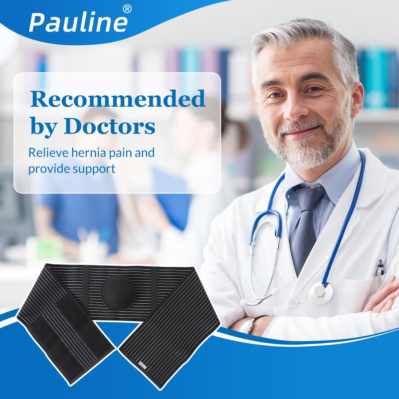 [Australia] - Umbilical Hernia Belt with 2x Compression Pads, Abdominal Support Binder for Men & Women Belly Compression/Incisional, Femoral, Spigelian Hernia Post Surgery Pain Relief (L/XL) L/XL 