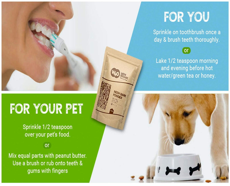 [Australia] - Neem Bark Powder 16 Oz (1 lb) - Dental and Digestion Support - Tooth Powder - Way4Organic 1 