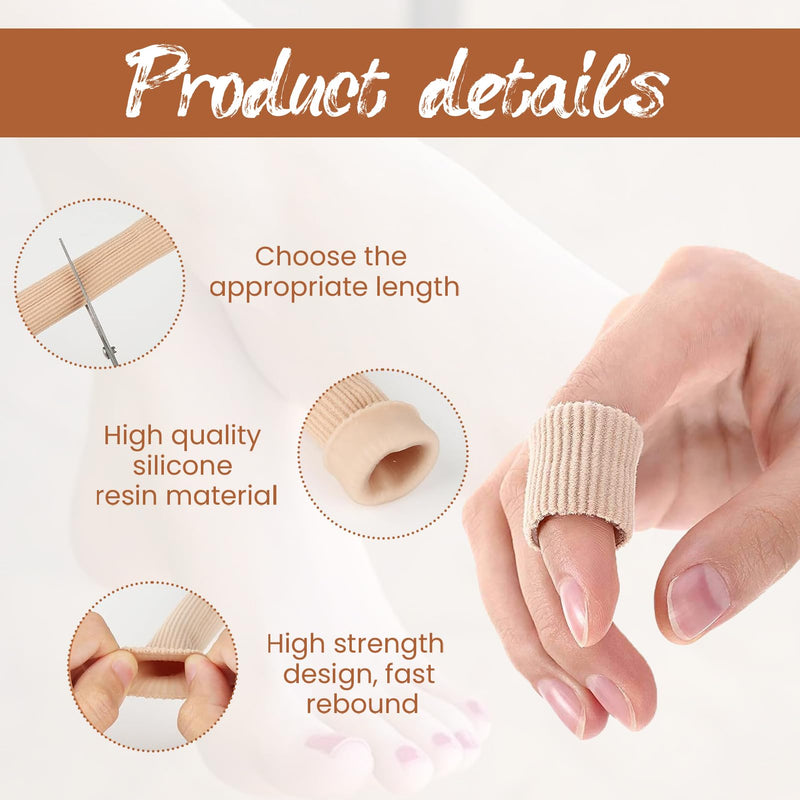 [Australia] - 3 pieces toe protection silicone, toe protection big toe, cuttable silicone toe protection toe cushion tube tube bandage, toe protection foam, toe pad for callus cushion, corns remover (3 sizes) khaki 