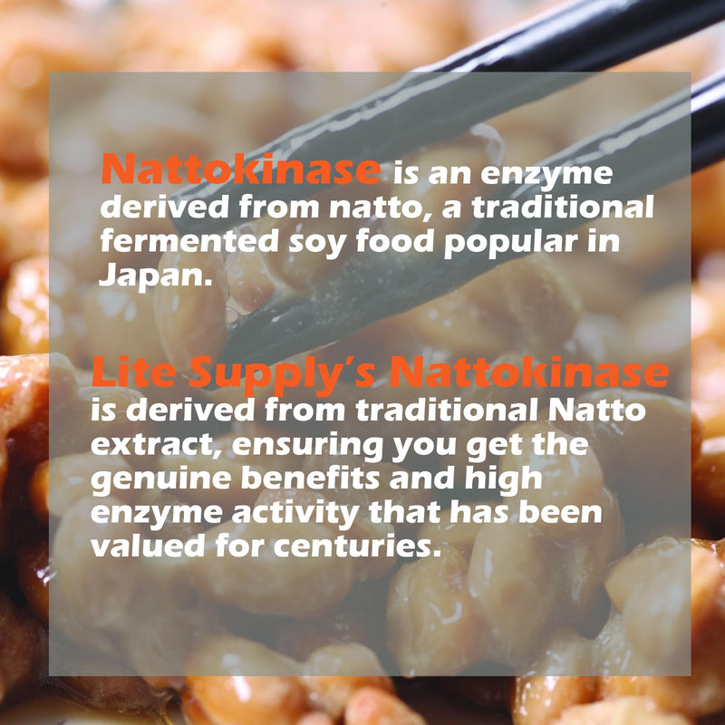 Nattokinase Capsules 4000 FU, 150 Caps High Potency Enzyme Derived from Fermented Soybean, Supports Heart Health & Circulation, Natural & Vegan, Traditional Japanese Natto Extract