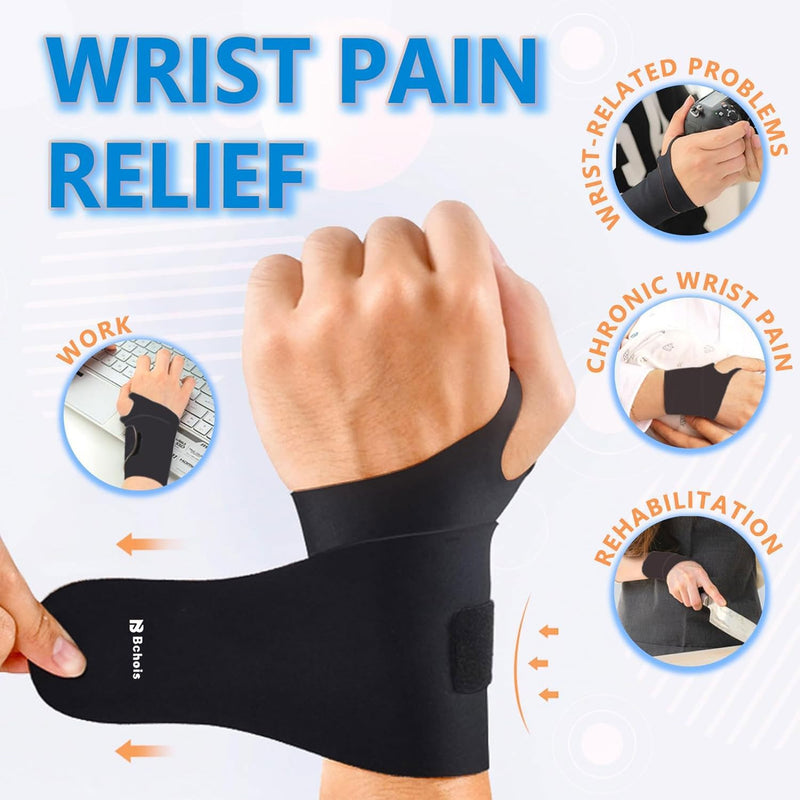 [Australia] - Wrist Brace Ulnar Wrist Brace Ultra-Thin Elastic for TFCC Tear,Wrist wraps Repetitive Wrist Use Injury,Support for Carpal Tunnel Pain & Tendonitis Relief,Fits Both Wrists One Size Black 