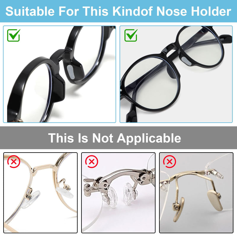 [Australia] - 20 pairs of silicone nose pads, 1.0 mm non-slip self-adhesive nose pads, non-slip adhesive pad for glasses and sunglasses, non-slip self-adhesive nose pads (clear) 