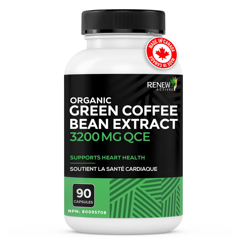 [Australia] - Renew Actives High Potency Green Coffee Bean Extract - 800mg per Serving Green Coffee Bean Extract with 50% Chlorogenic Acid for Antioxidant Benefits - Made in Canada - 90 Vegan Capsules 