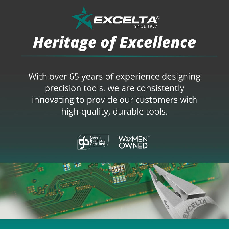 Excelta 3-SA-PI Straight Very Fine Precision Pointed Tweezers, 4.75 Inch, Conductive Anti-Magnetic Stainless Steel 316L, Ideal for Magnification Work, Made in Italy, Intermediate 4.75" Tweezer, Straight Very Fine Points