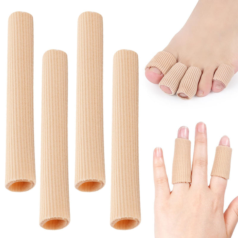 [Australia] - Toe protection, pack of 4 cuttable silicone toe protection toe cushion tube tube bandage soft gel finger protection toe caps for corns remover, callus cushion, calluses (for medium toes - 15 cm) A 
