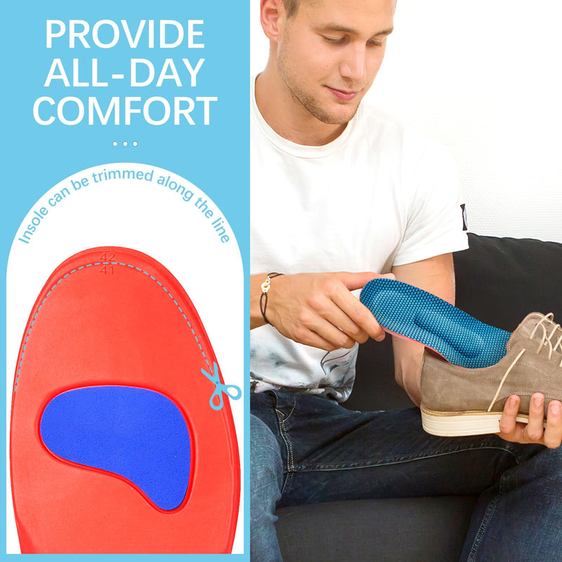 [Australia] - 2 pairs of orthopedic insoles, heel spur insoles, arch splayfoot insoles for plantar fasciitis, comfort arch support insoles for men and women, orthopedic insoles for men and women 41-42 
