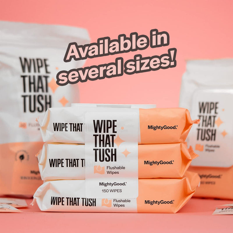 [Australia] - Wipe That Tush On-The-Go Flushable Wet Wipes - 1 Pack, 30 Wipes - Individually Wrapped Extra-Large Wipes with Aloe - Hypoallergenic & Unscented - Septic and Sewer Safe Fresh 30 Count (Pack of 1) 