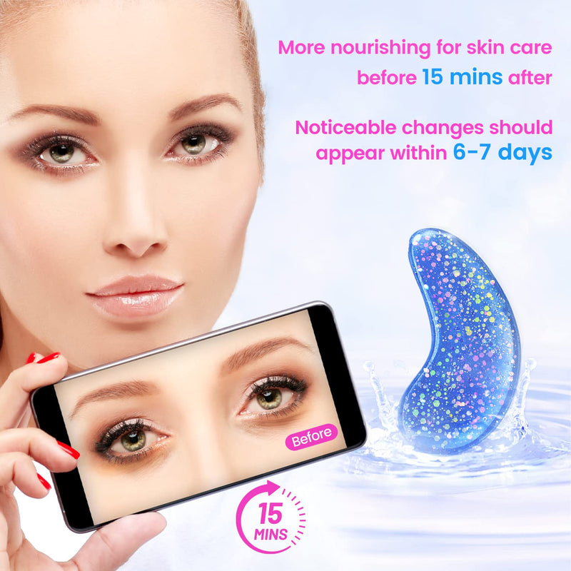 [Australia] - Under Eye Patches (24 Pairs) - Upgrade Eye Gel Pads for Wrinkles, Puffy Eyes, Dark Circles, Eye Bags, Natural Collagen Eye Gels Pads, Under Eye Mask Patches for Refreshing, Revitalizing 24 Count (Pack of 1) Pink 