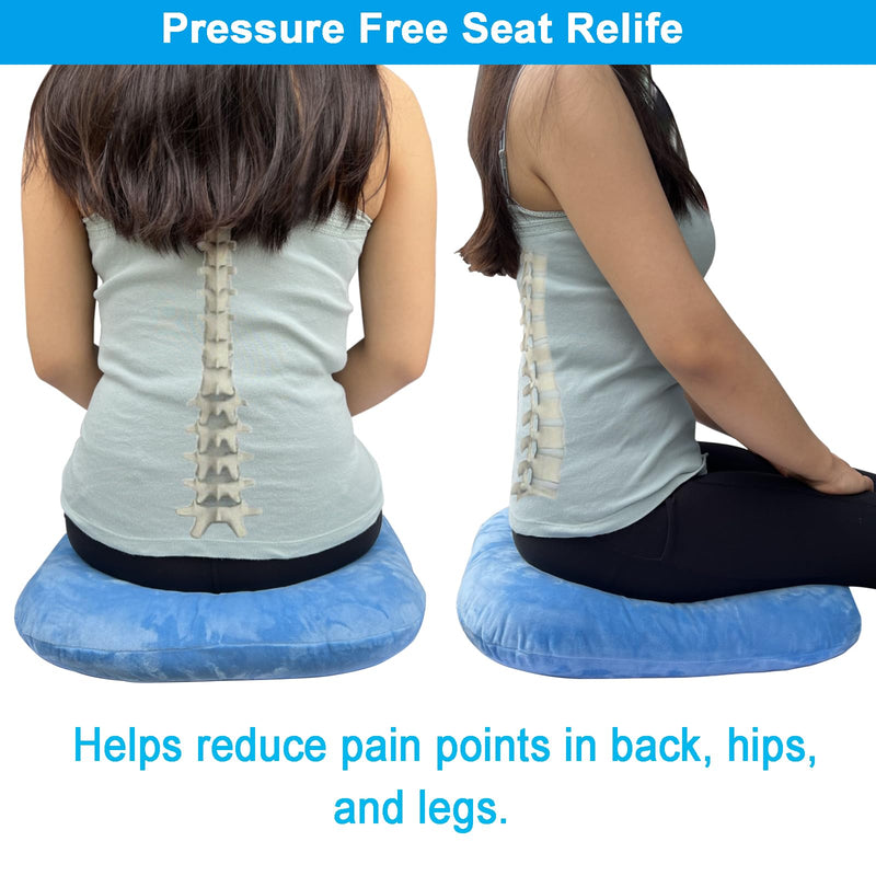 [Australia] - Donut Pillow Hemorrhoid Cushion for Tailbone Pain Relief, Medical Anti-Bedsore Seat Cushion for Pressure Sores, Bedsores, Pregnancy, Disabled & Paralyzed, Butt Pillow with Removable Cover 