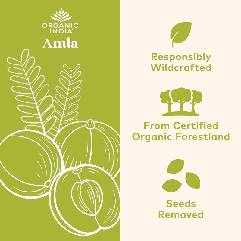 [Australia] - ORGANIC INDIA Amla Capsules Organic - Indian Gooseberry Herbal Vitamin Supplement, Amla Supplement, Immune Support, Vegan, Gluten-Free, Ayurvedic, Antioxidant, Non-GMO - 60 Capsules 60 Count (Pack of 1) 