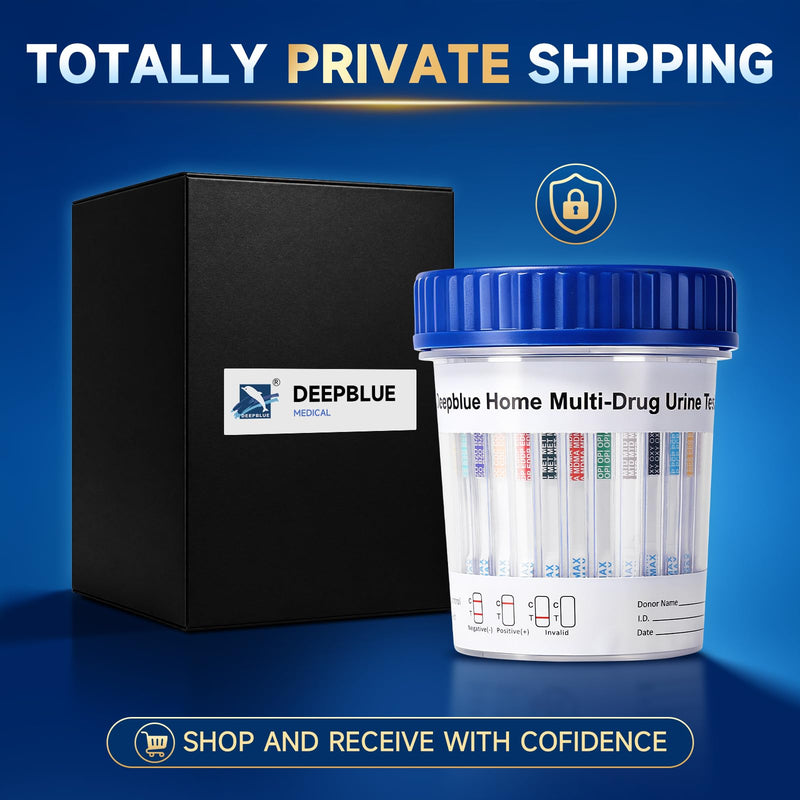 DEEPBLUE Home Multi-Drug Urine Test Cup, 17 Panel, OTC Home Use, 5 Minute Results, Rapid 1pcs