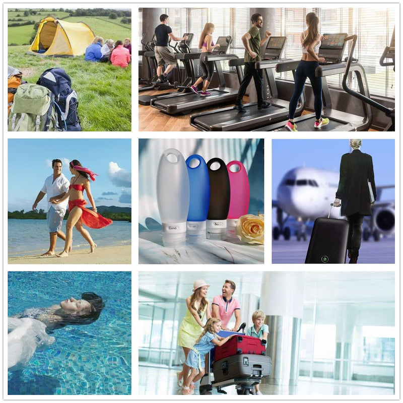 Travel Luggage Straps and Reillable Bottles